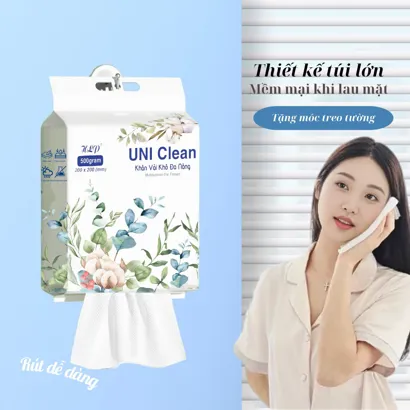 Khăn Vải Khô Đa Năng UNI CLEAN 500G