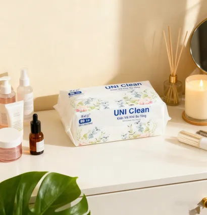 Khăn Vải Khô Đa Năng UNI CLEAN 80 TỜ