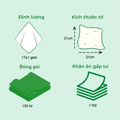 Khăn Giấy Napkin Bababy (Xanh dương)