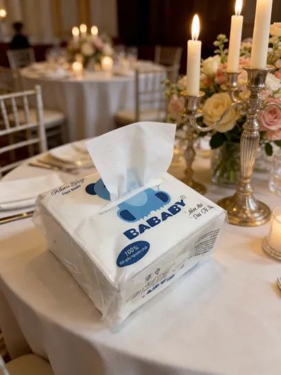Khăn Giấy Napkin Bababy (Xanh dương)