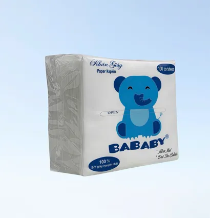 Khăn Giấy Napkin Bababy (Xanh dương)